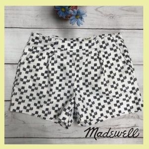 Madewell Deck Crosshatch Ikat Black/White Shorts